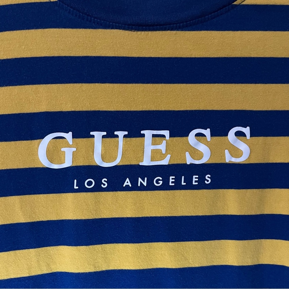 Guess Striped Blue and Yellow Shirt